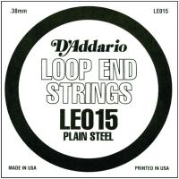 D'Addario Plain Steel Loop End Strings, .015 (10) (DD-LE015)