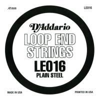D'Addario Plain Steel Loop End Strings, .016 (10) (DD-LE016)