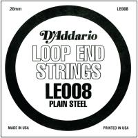 D'Addario Plain Steel Loop End Strings, .008 (10) (DD-LE008)